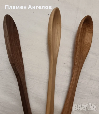 Дървени издълбани бъркалки 3 броя. , снимка 3 - Съдове за готвене - 53080557