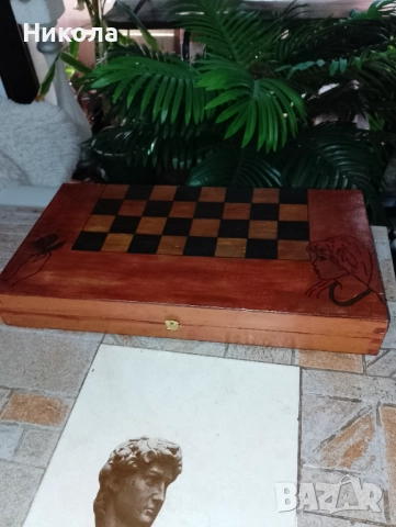 Шах-табла48/48 с фигури,,Стаунтон" и пулове-рисувана, снимка 10 - Шах и табла - 43029726
