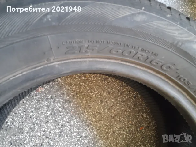 Продава две гуми 215-60-16С, 8 плата, снимка 5 - Гуми и джанти - 48363058