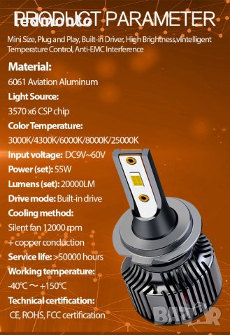 Лед крушки h7 h4 hb3 h1 led h7 двоен zes 1860 philips, снимка 7 - Аксесоари и консумативи - 35445756