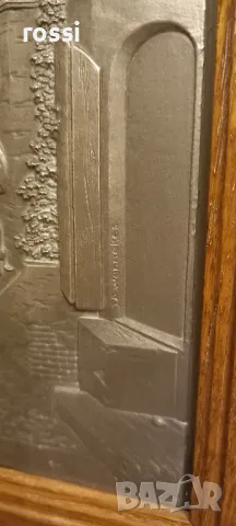 Vintage. Нова. WMF Немска калаена картина "Пощальонът" по Carl Spitzweg/1808-1885/ Der Briefbote., снимка 8 - Антикварни и старинни предмети - 48645473