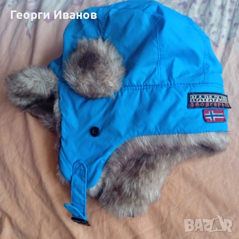 -80% OFF!!! КАТО НОВА NAPAPIJRI 100% ОРИГИНАЛНА детска ушанка зимна шапка Напапири