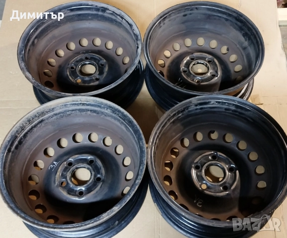 Стоманени/железни джанти 15 VW Audi Seat Skoda VAG, снимка 2 - Гуми и джанти - 47259058