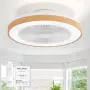 Нископрофилен таванен вентилатор Wellspeed с LED и дистанционно, снимка 1