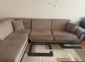 Ъглов диван с табуретка , снимка 1