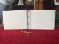 Бял ретро фотоалбум със златни орнаменти, снимка 2