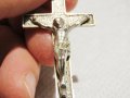 сребърен кръст разпятие православен кръст с Исус - разпятие Христово, снимка 1