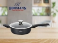 Тиган с капак Bohmann, 24см. 2.8л., Дълбок, Лят алуминий, Подвижни дръжки, Индукция, снимка 1