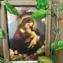 Картина Мадона и младенец като ново, Германия от 60-те години, снимка 9