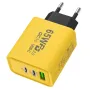 Зарядно за телефон (65W), 1xUSB + 2xType-C / Адаптер за зареждане / Бързо зареждане за смартфон, снимка 6