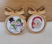 Коледни играчки- ръчно бродирани!, снимка 2