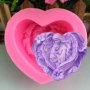Майка с крила сгушила бебе в сърце силиконов молд сапун шоколад гипс свещ декор, снимка 1