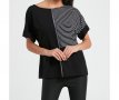 Широка дамска блуза в черно и бяло марка Enny EU40 - EU44, снимка 1