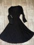 Нова черна ежедневно елегантна рокля рипс рипсена еластична разкроена свободен модел, снимка 4