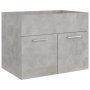 vidaXL Долен шкаф за мивка, бетонно сив, 60x38,5x46 см, ПДЧ（SKU:804651, снимка 1 - Шкафове - 44447074
