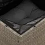 vidaXL Градински диван с възглавници, 3-местен, сив, полиратан, снимка 9