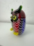 Цветна стъклена фигурка на бухал - Murano. №7631, снимка 3