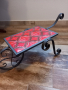 метален цветарник ръчна количка с керамичен плот , снимка 2