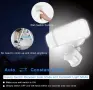 ZOFO LED прожектор със сензор за движение, 4000LM, 5000K, 35W мощен външен прожектор с 2 лампи, снимка 3