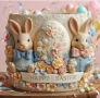 Силиконов молд кашпа Великден зайци, снимка 4