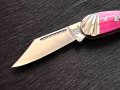 Колекционерски, удобен сгъваем джобен нож. Small Leg Knife Hot Pink (RR971), снимка 6