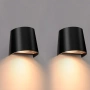 FUDESY Външни стенни лампи, 2 броя, модерни, матово черни, GU10 основа, макс. 7W, IP65, снимка 1