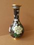 Красива 19ти век Китайска Клазоне бронзова клетъчен емайл ваза, снимка 1