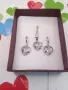 Сребърен комплект колие и обици , снимка 1
