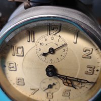 Немски Механичен Часовник Будилник Хамбург Американ , снимка 3 - Антикварни и старинни предмети - 37113103