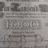 Райх банкнота - Германия - 1000 марки / 1910 година- 17962, снимка 7 - Нумизматика и бонистика - 31019911
