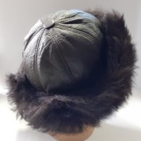 Дамска шапка естествена кожа ,кафява -13, снимка 4 - Шапки - 30925156