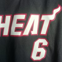 NBA Lebron James Miami Heat Adidas Jersey оригинален потник Леброн Джеймс Адидас Маями Хийт , снимка 4 - Спортни дрехи, екипи - 37288375