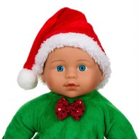 Детска кукла бебе, Коледен елф, 35см, снимка 2 - Кукли - 42793313