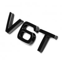 Черни емблеми надпис за калник V6T Audi /Ауди black badge, снимка 3 - Аксесоари и консумативи - 39839811