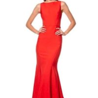 Червена официална рокля , снимка 1 - Рокли - 42506552