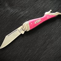 Колекционерски, удобен сгъваем джобен нож. Small Leg Knife Hot Pink (RR971), снимка 1 - Ножове - 42905557