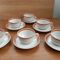  руски порцеланов сервиз чаши за чай , снимка 1 - Сервизи - 31881727