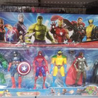 Avengers Авенджърс Марвел герои Хълк Батман 6 бр големи пластмасови фигурки играчки, снимка 1 - Фигурки - 37407472