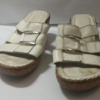 Дамски чехли от естествена кожа номер 37 , снимка 2 - Чехли - 42390140