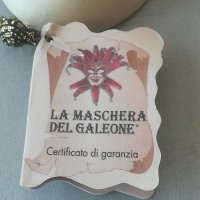 Маска. La Maschera del Galeone Ръчна изработка. Hand made in Venice Италия. Венециански сувенир , снимка 9 - Антикварни и старинни предмети - 37259329