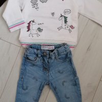 Бебешки дънки 3-6, 6-9, 9-12 месеца, снимка 13 - Панталони и долнища за бебе - 36751420