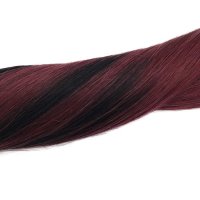 Нова червена удължаваща естествена коса Треса удължения Прическа 60 см, снимка 4 - Аксесоари за коса - 42113895