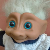 Колекционерски Играчка Кукла Трол Troll ACE Novelty 1992 30 см + коса, снимка 10 - Колекции - 42496458