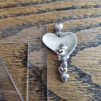 Сребърна висулка сърца (15), снимка 3 - Колиета, медальони, синджири - 38038678