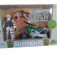 Детски комплект войник,мотор и куче, снимка 1 - Фигурки - 42608230