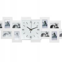 Уникален стъклен часовник с 10 броя фоторамки, снимка 2 - Стенни часовници - 30849528