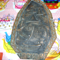 Бронзово пано за стена  от СССР ПСКОВ, снимка 1 - Антикварни и старинни предмети - 44616521