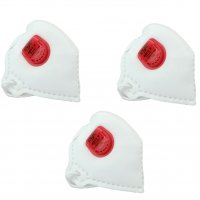 FFP3 Комплект предпазни маски за лице EGE, Сертифицирана, Респираторна, Бяла, 3броя, снимка 3 - Други - 31571719