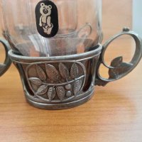 Руски метални стакани  подстакани , снимка 3 - Антикварни и старинни предмети - 30467496