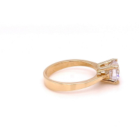 Златен дамски пръстен 3,00гр. размер:50 14кр. проба:585 модел:21997-5, снимка 3 - Пръстени - 44765853